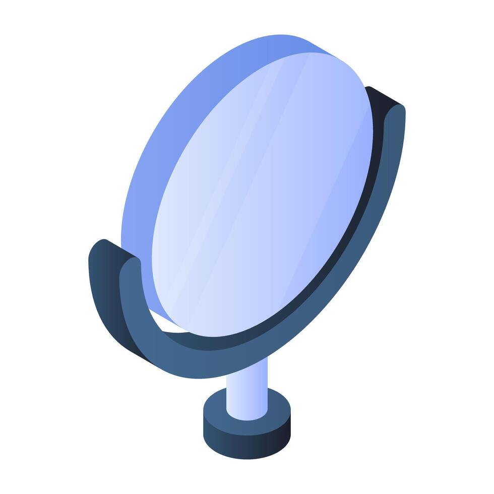 Modern design icon of pedestal mirror vector