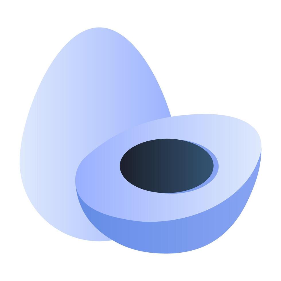 Boiled egg icon, editable vector