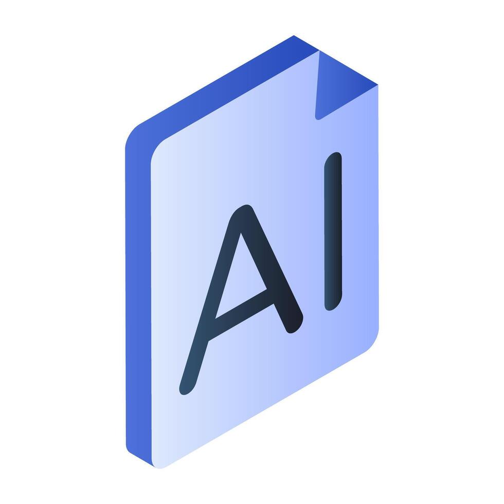 Editable design icon of ai file vector