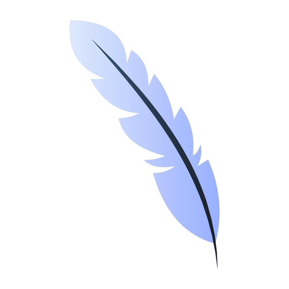 Trendy design icon of feather pen vector