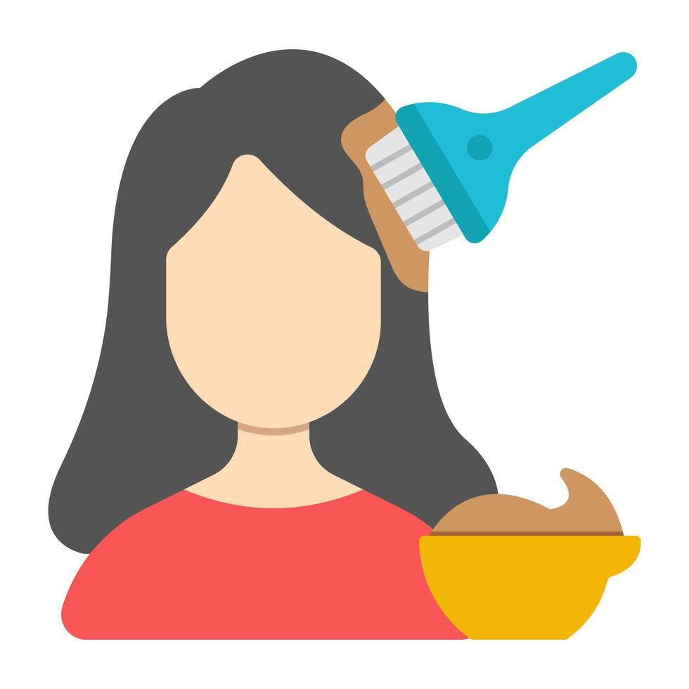 A beautiful design icon of hair color vector