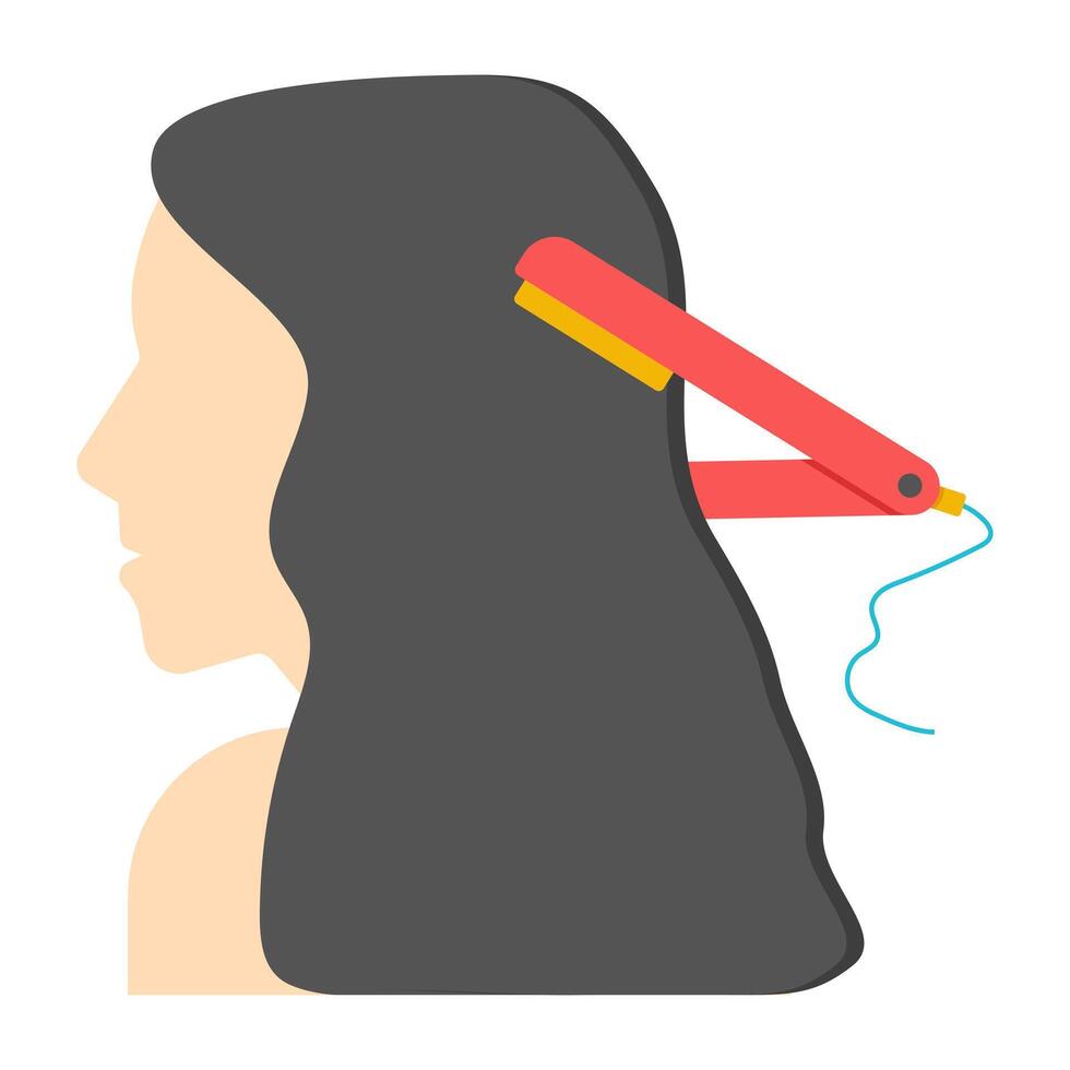 A beautiful design icon of hair straightener vector