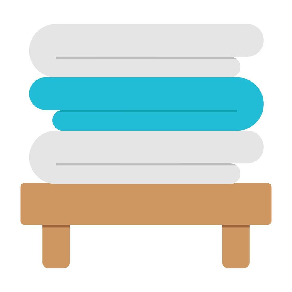 A colored design icon of spa towels vector
