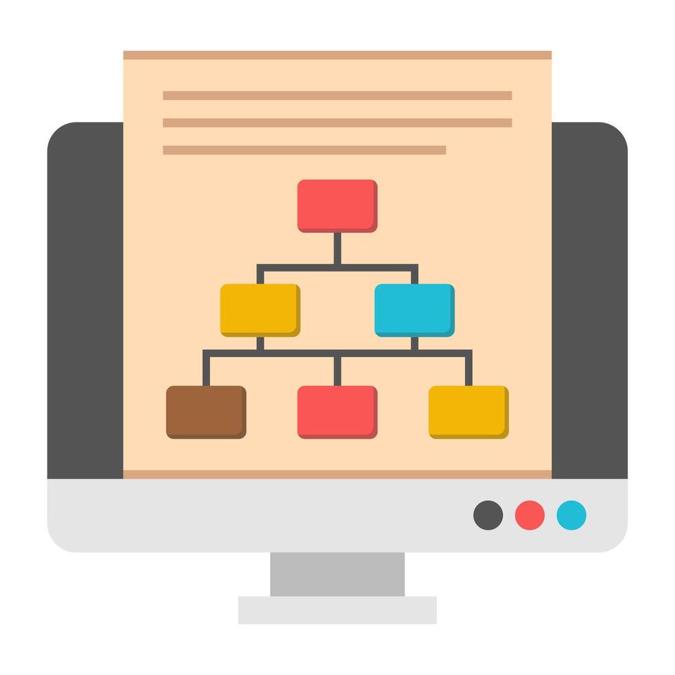 Modern design icon of flowchart vector