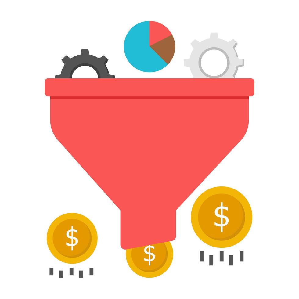 A trendy design icon of funnel vector