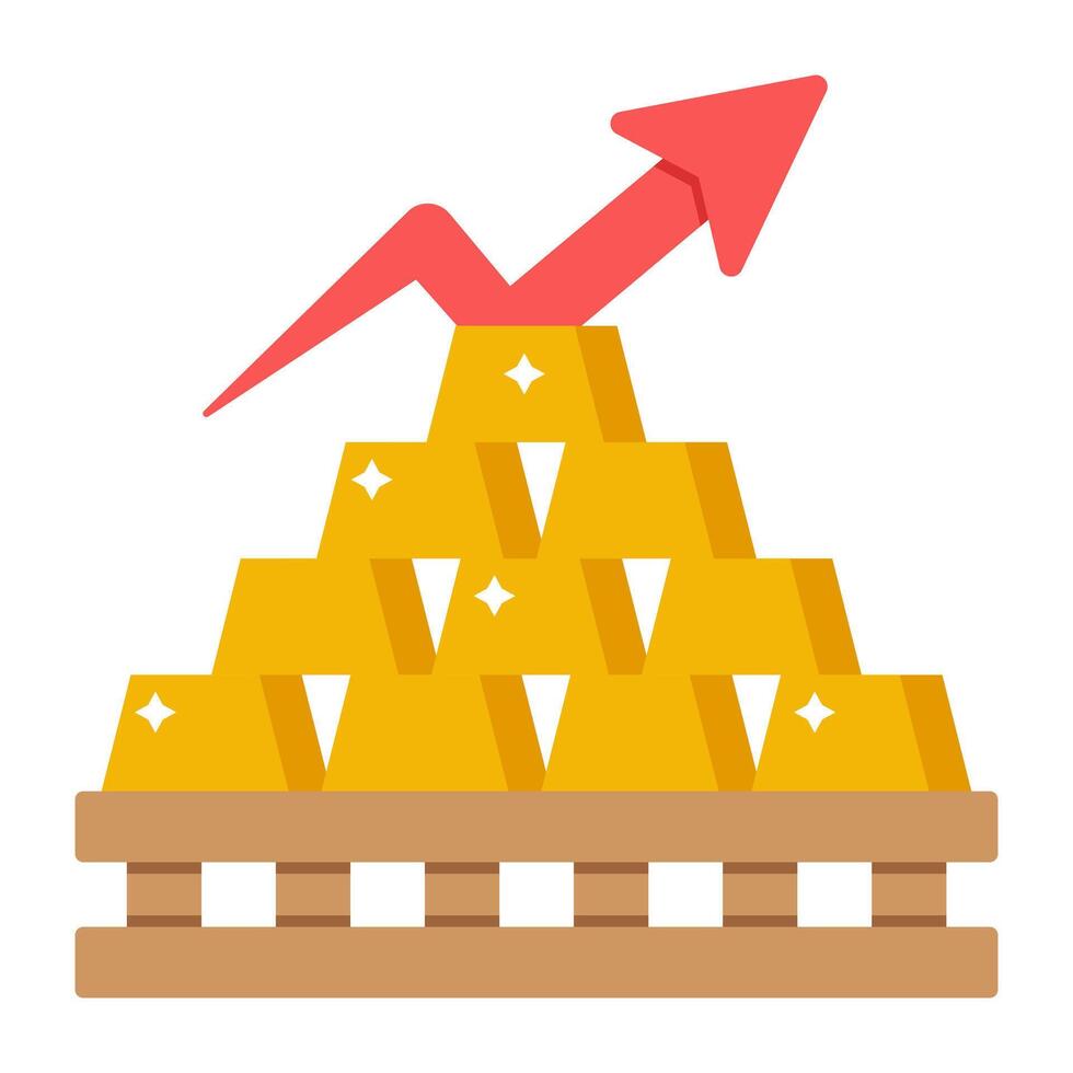A trendy design icon of ingots vector