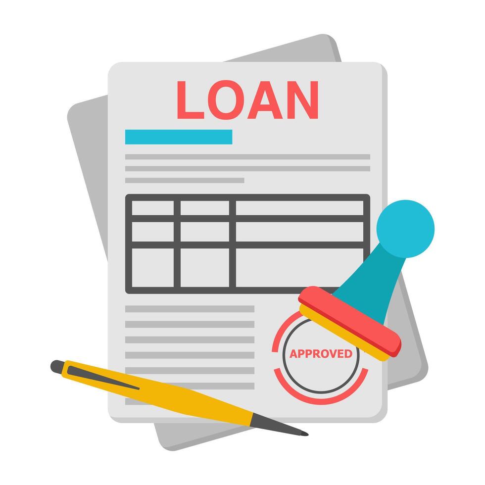 An icon design of loan agreement vector