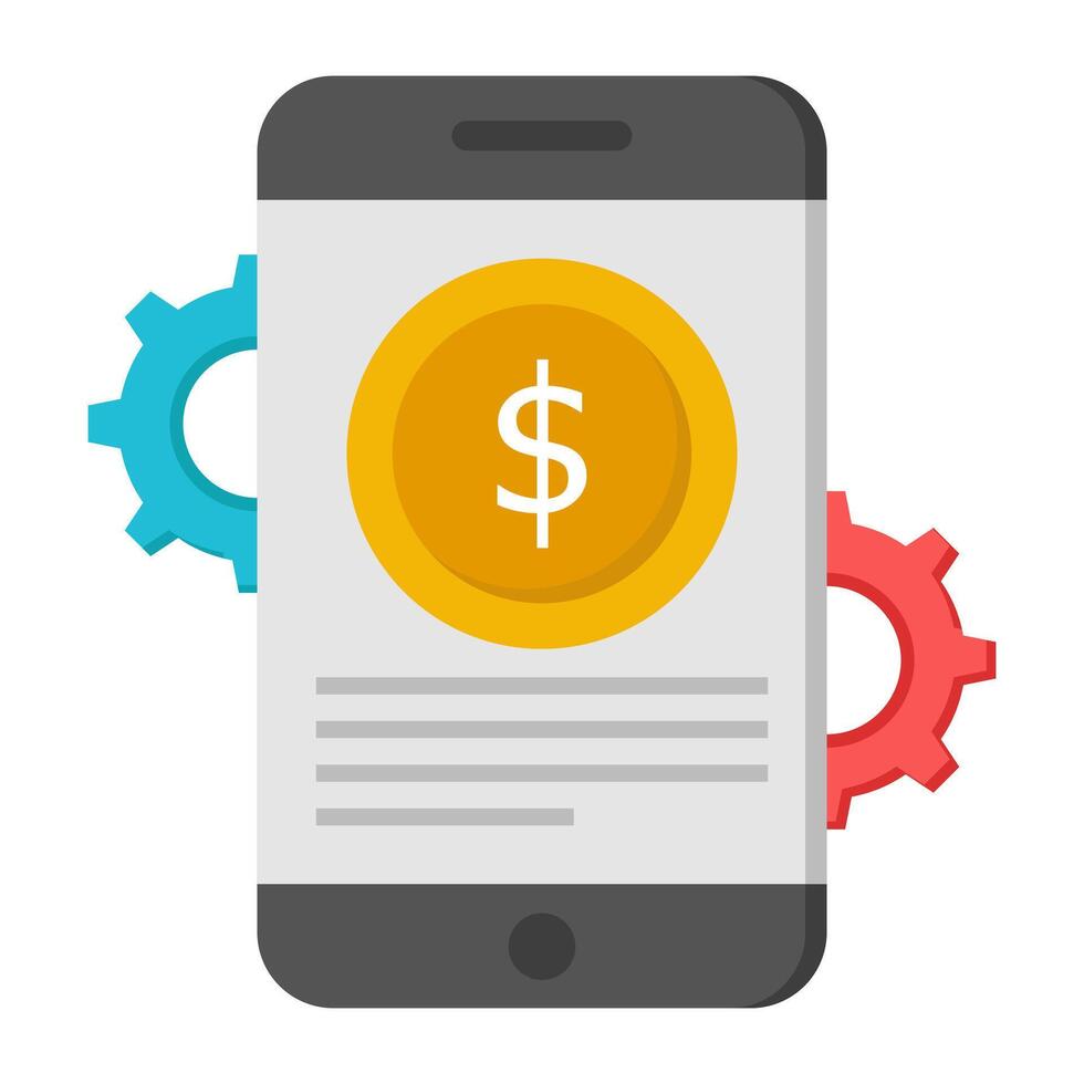 Creative design icon of mobile money management vector