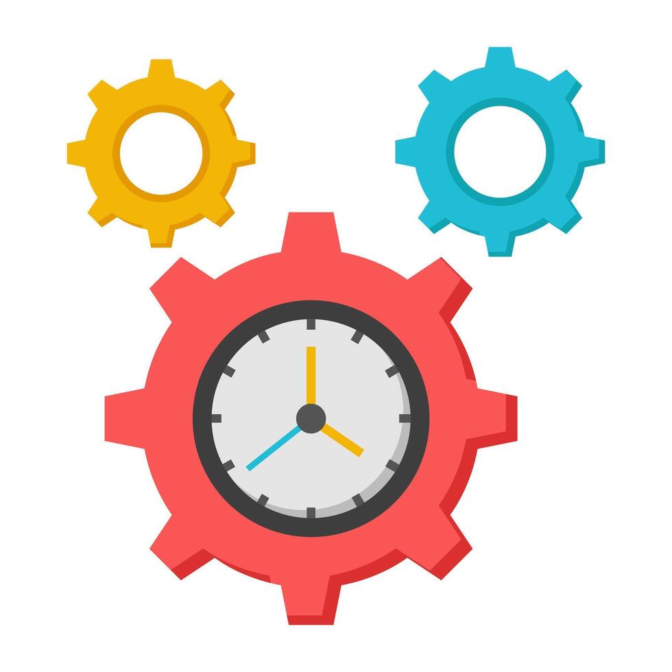 An icon design of time setting vector