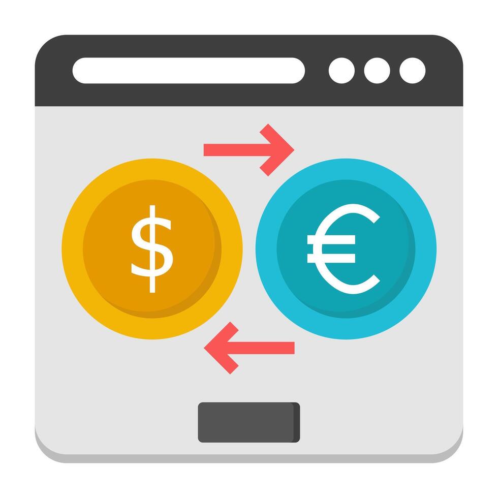 Perfect design icon of web currency exchange vector