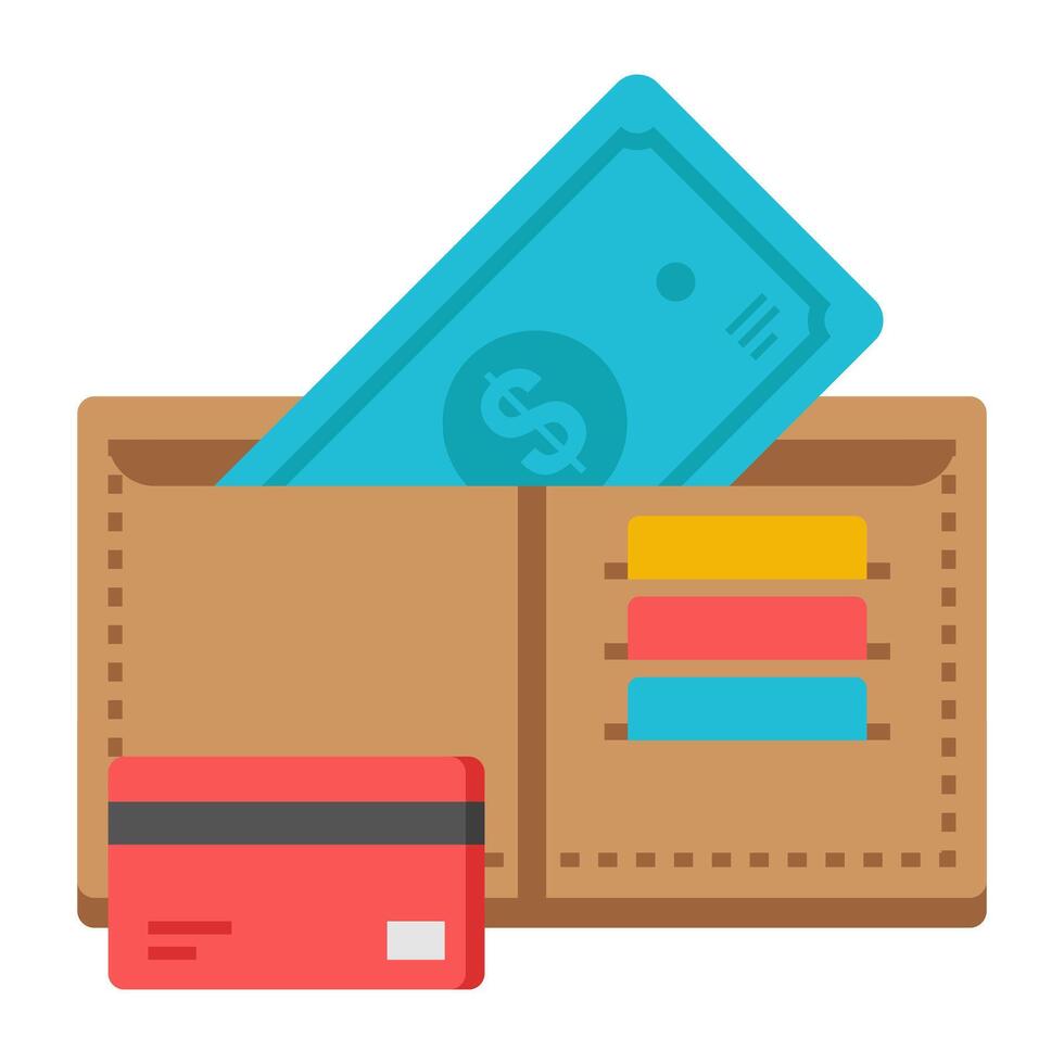 A trendy design icon of wallet vector