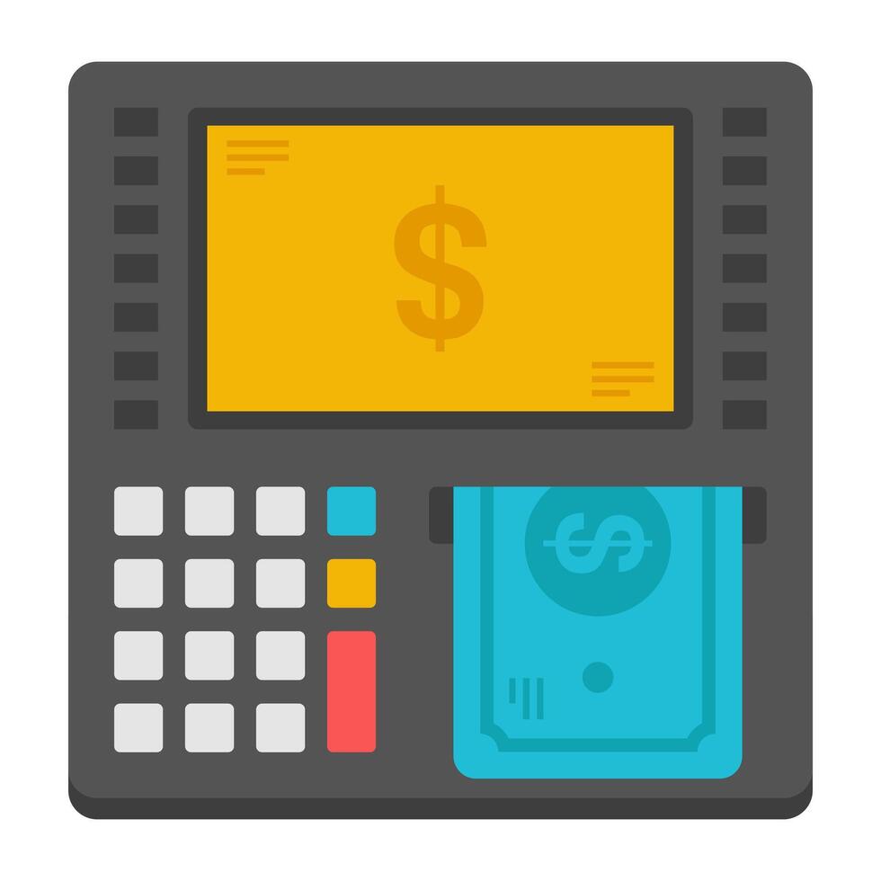 Creative design icon of atm withdrawal vector