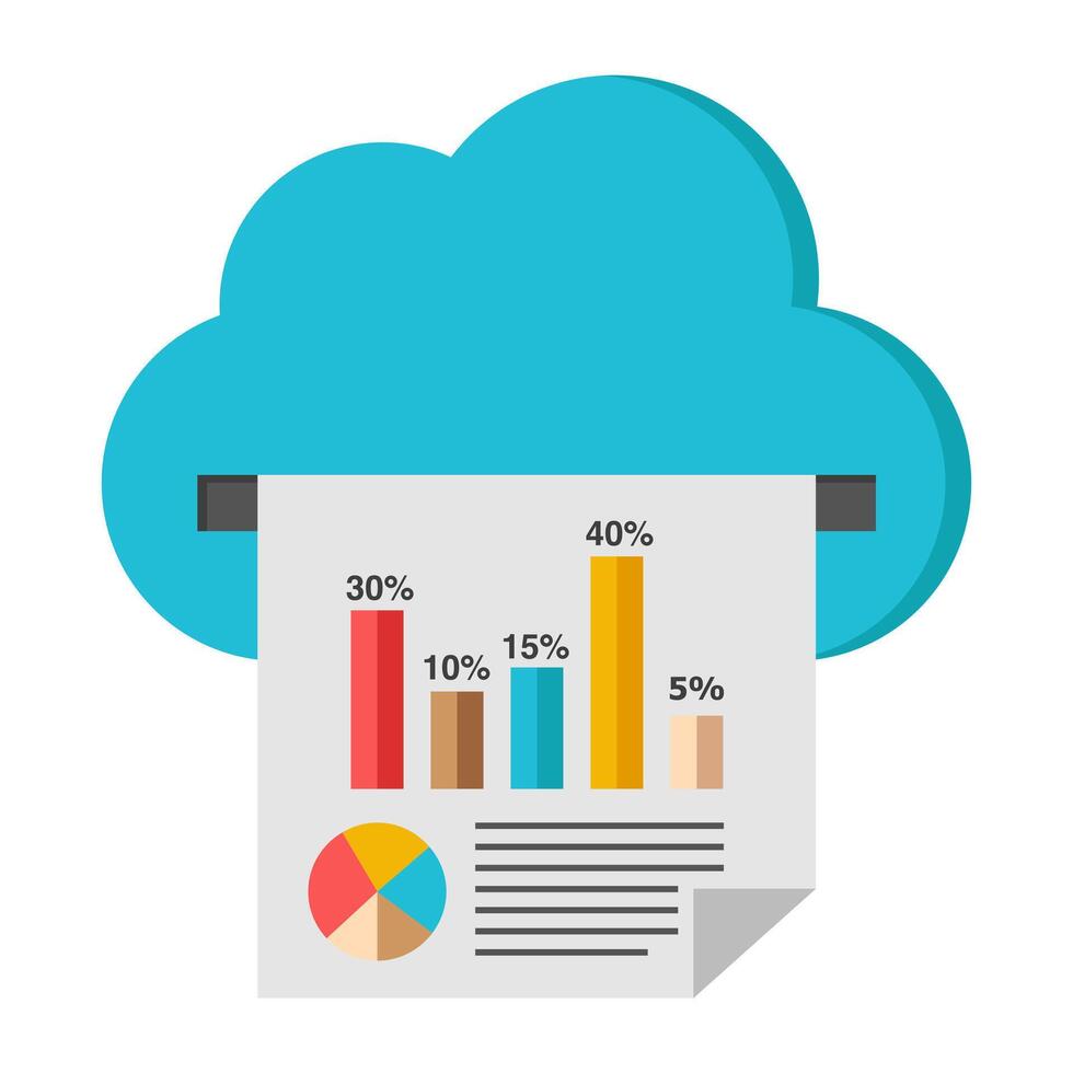 An icon design of cloud report vector