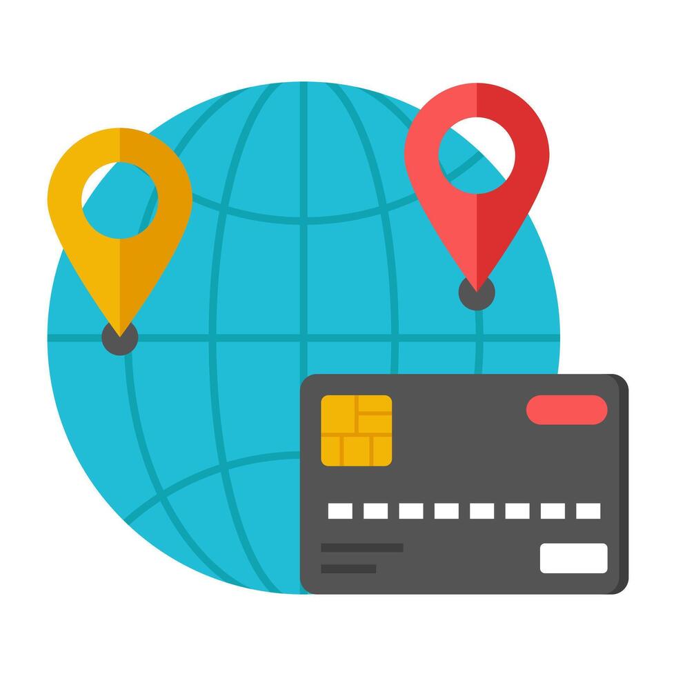 A beautiful design icon of global location vector