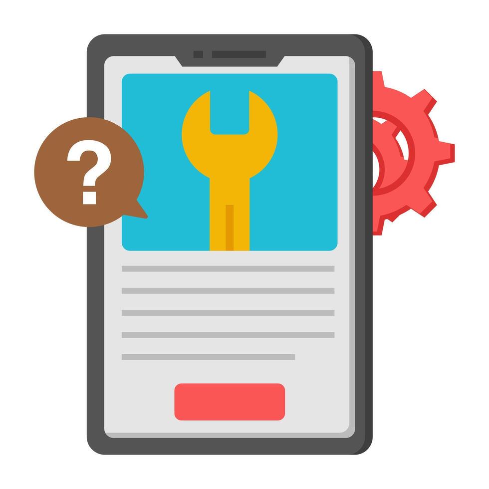 An icon design of mobile setting vector