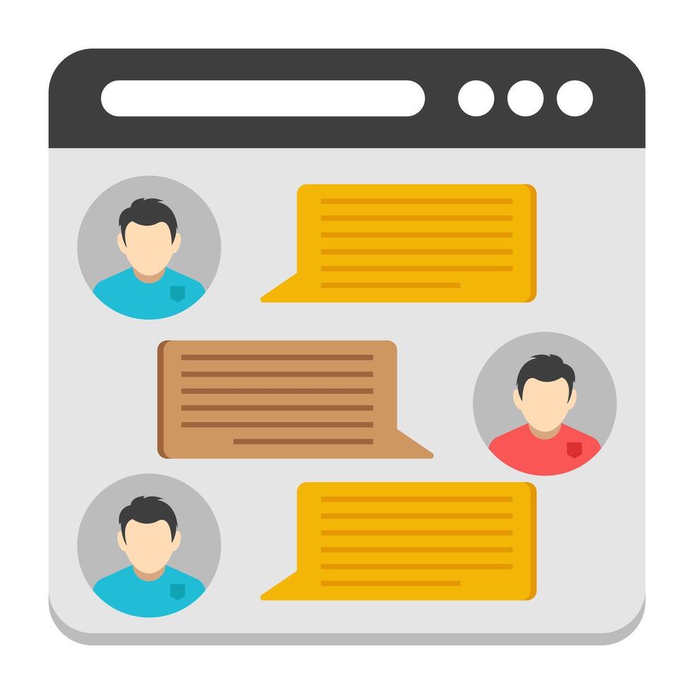 Premium download icon of web chatting vector