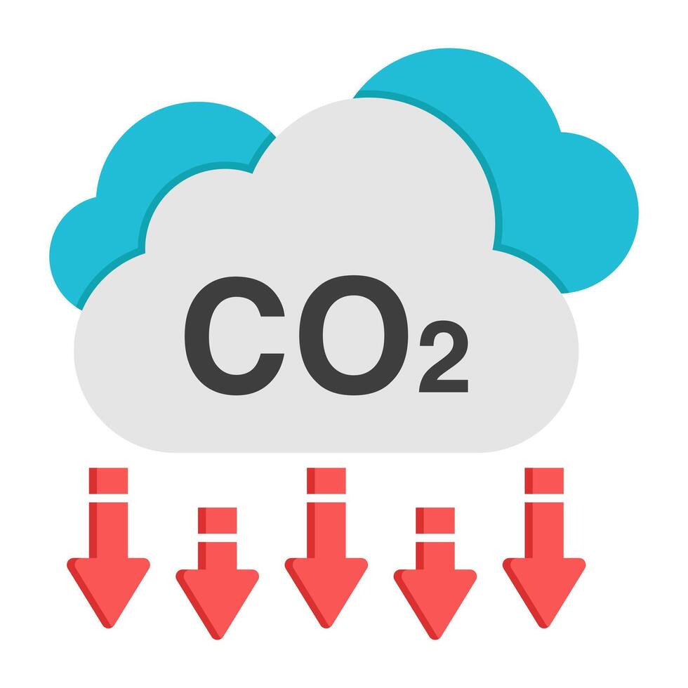 Modern design icon of co2 emission vector