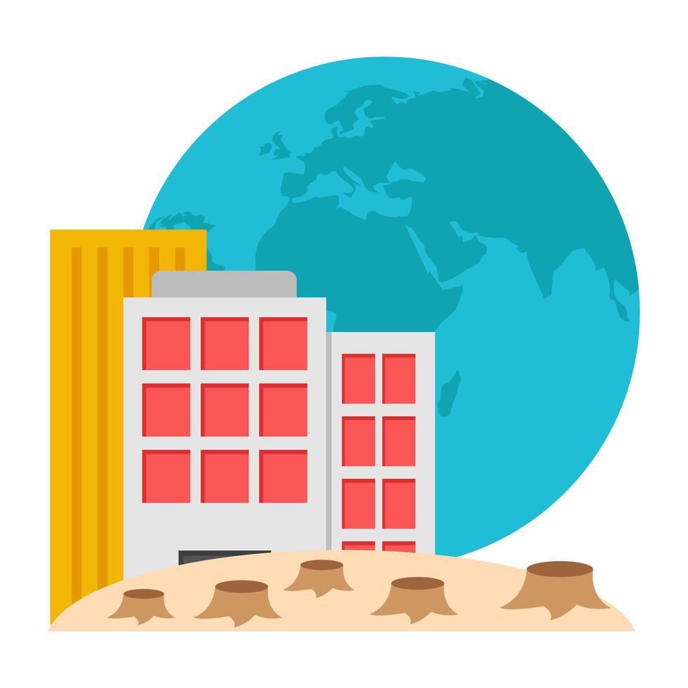 Modern design icon of urbanization vector