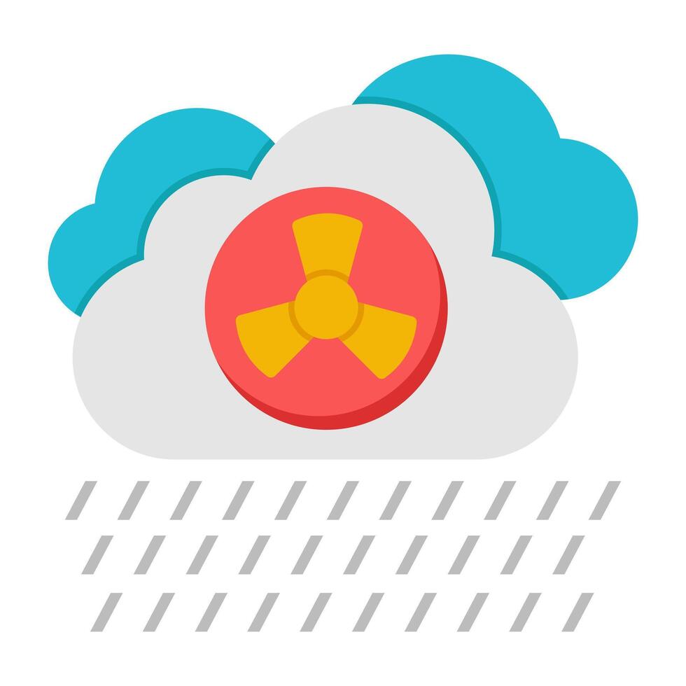 Unique design icon of acidic rain vector
