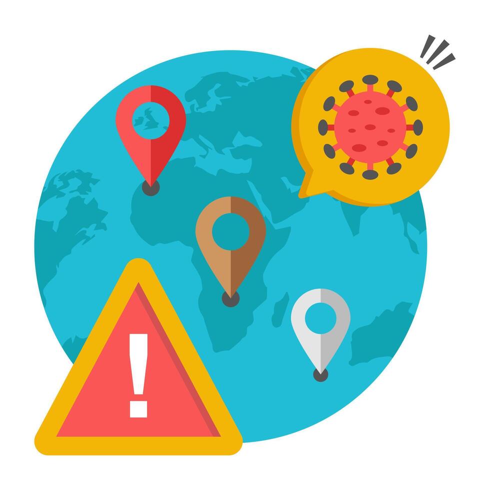 Premium download icon of global location error vector