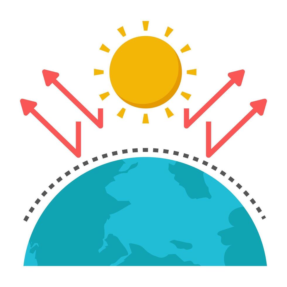 Creative design icon of greenhouse effect vector
