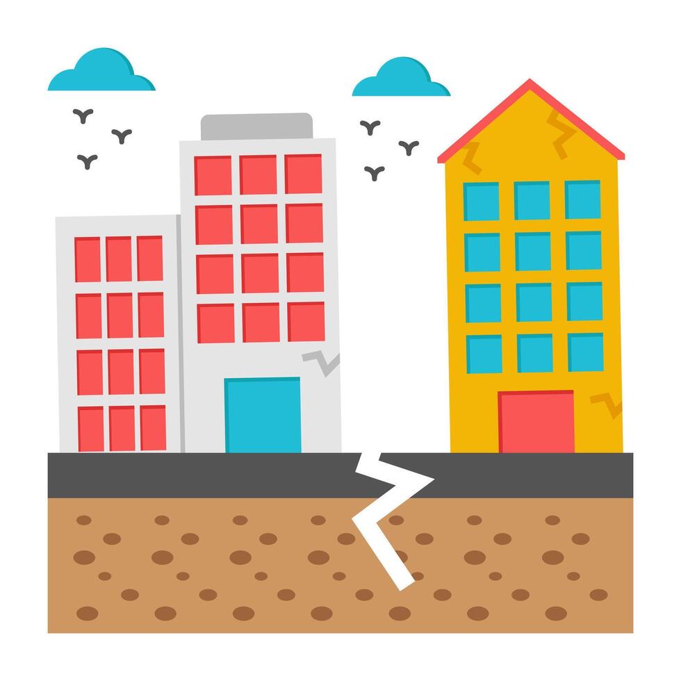 Modern design icon of earthquake vector