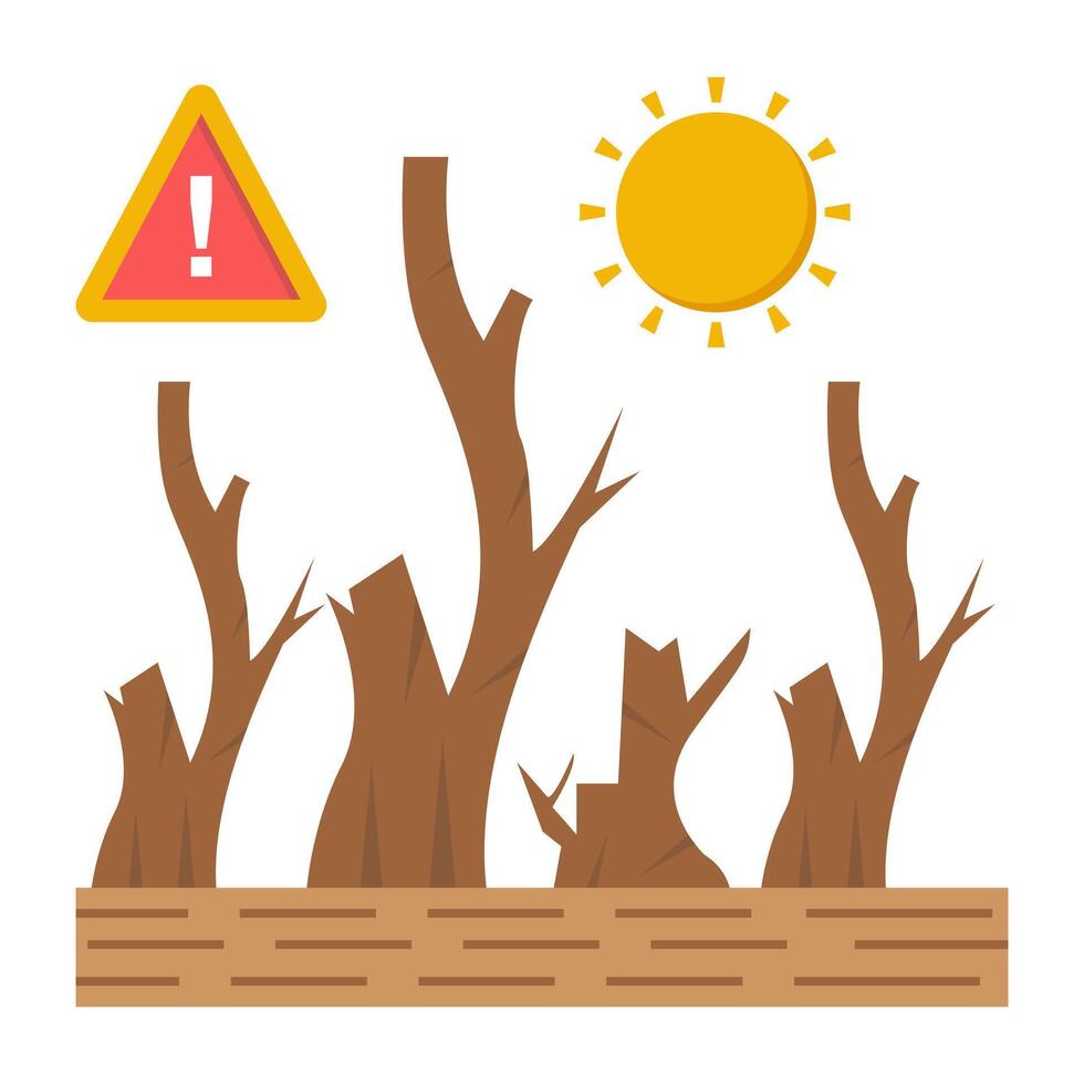An icon of drought isolated on white background vector