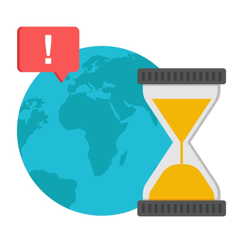 An icon design of global warning vector