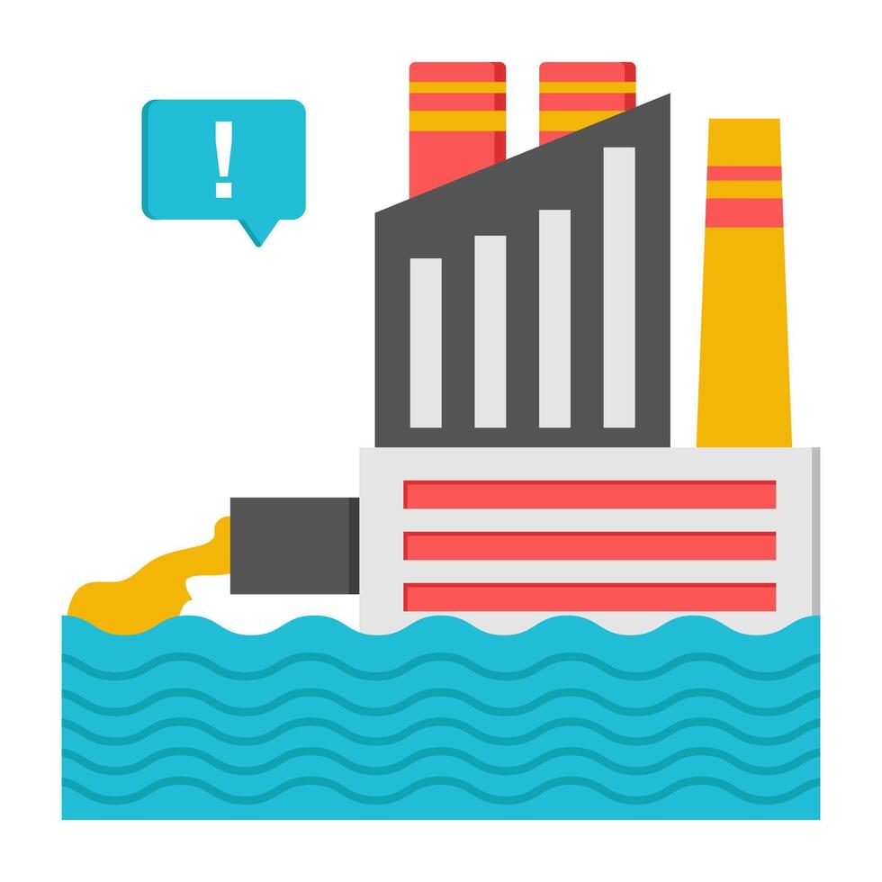 Premium download icon of factory waste vector
