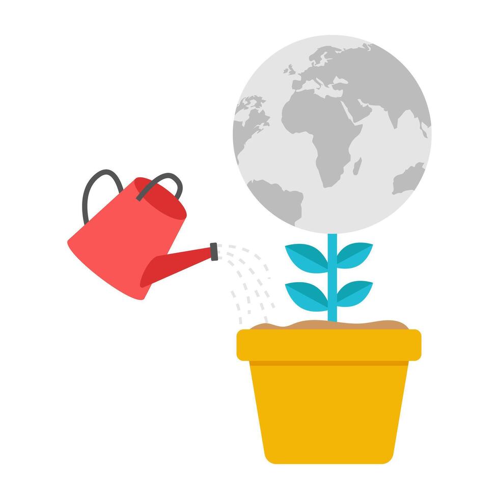 An icon design of watering plant vector