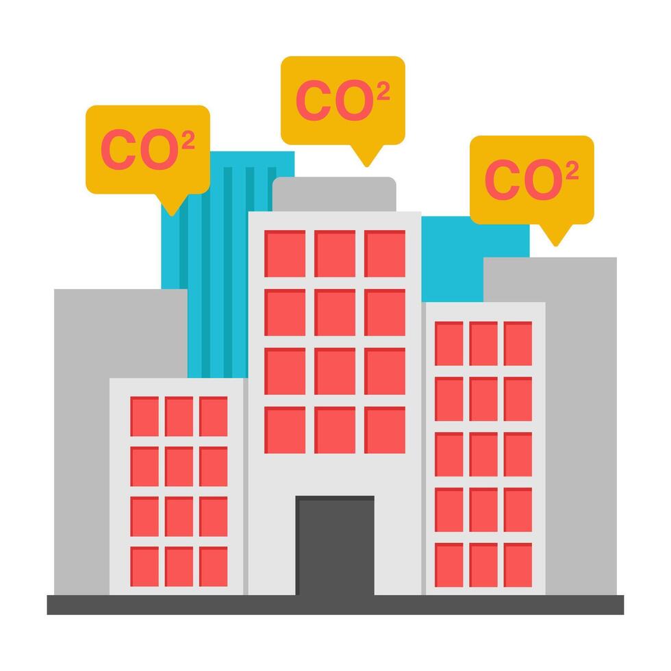 Modern design icon of co2 emission vector