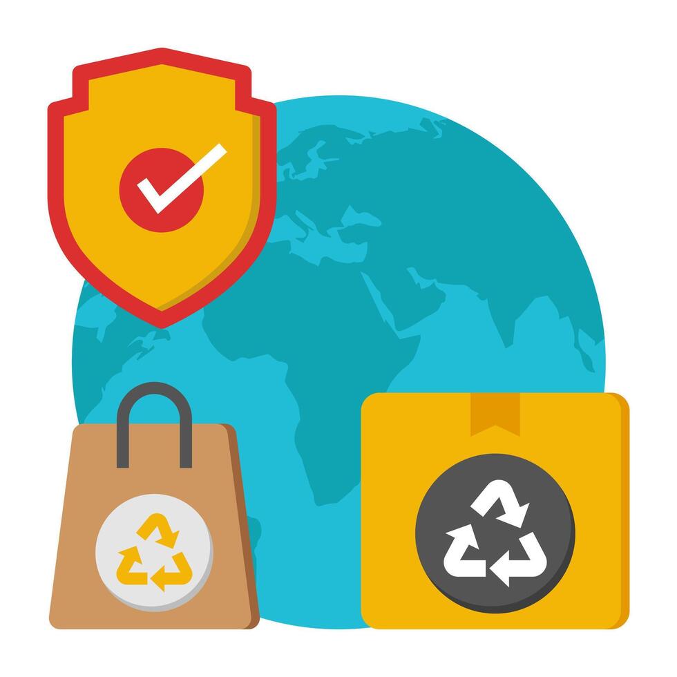 Creative design icon of global recycling vector