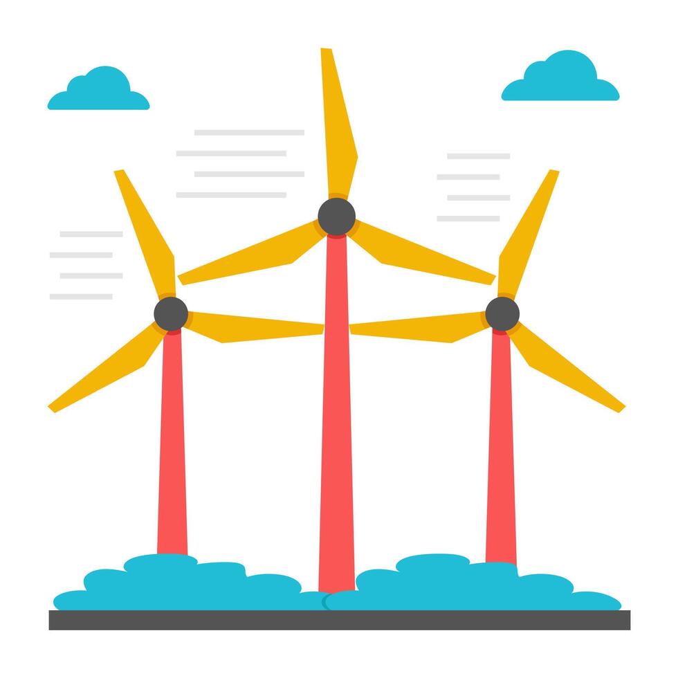 Windmills icon, editable vector