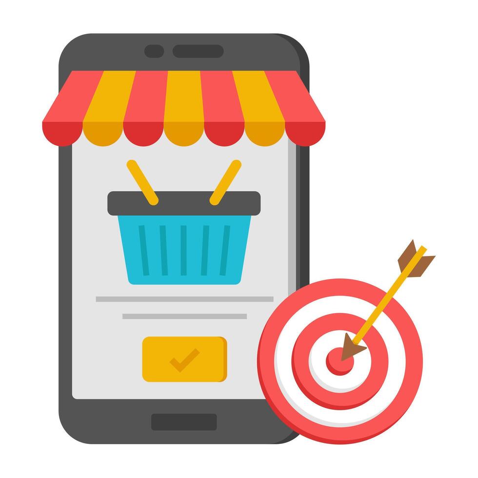 Modern design icon of web shopping target vector