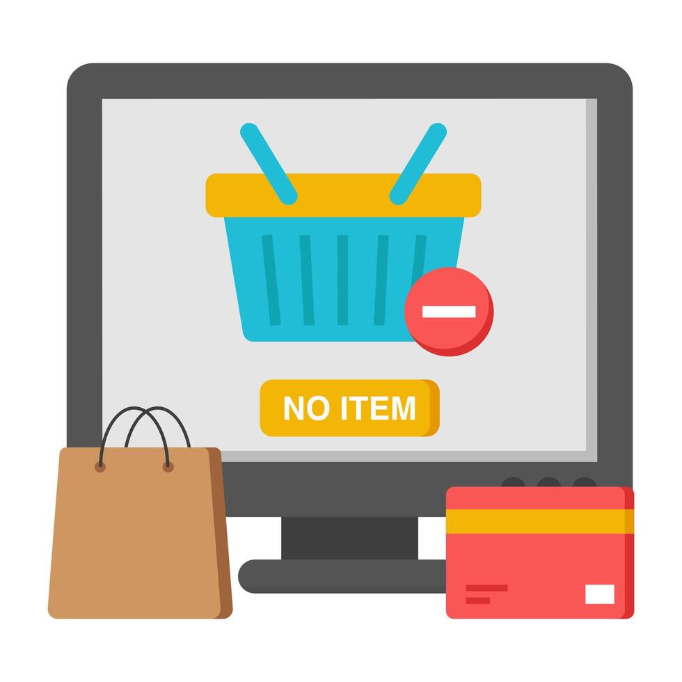 An icon design of remove from basket vector