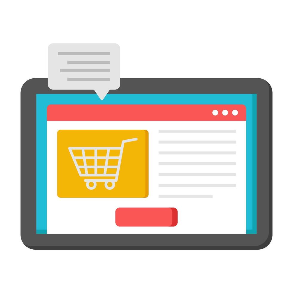 A beautiful design icon of web shopping vector