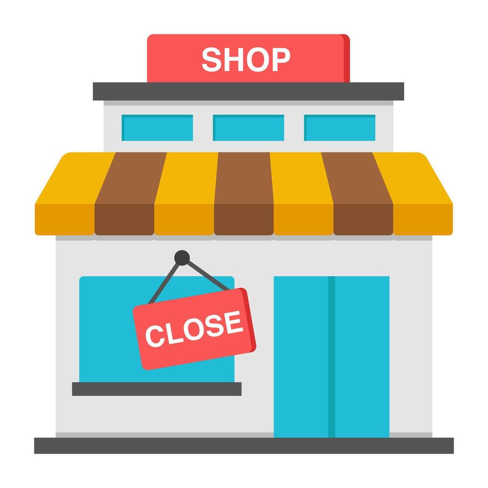 Premium design icon of shop close vector