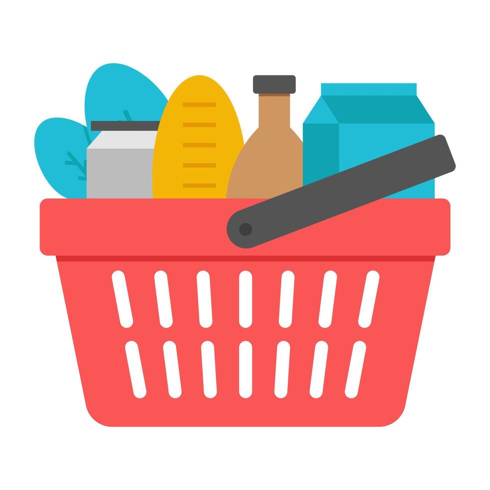 Creative design icon of grocery shopping vector