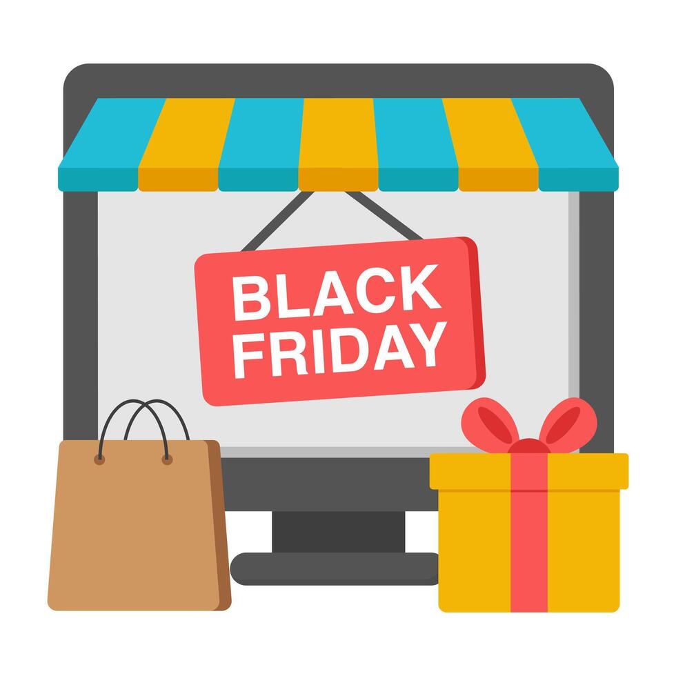 Modern design icon of black Friday sale vector