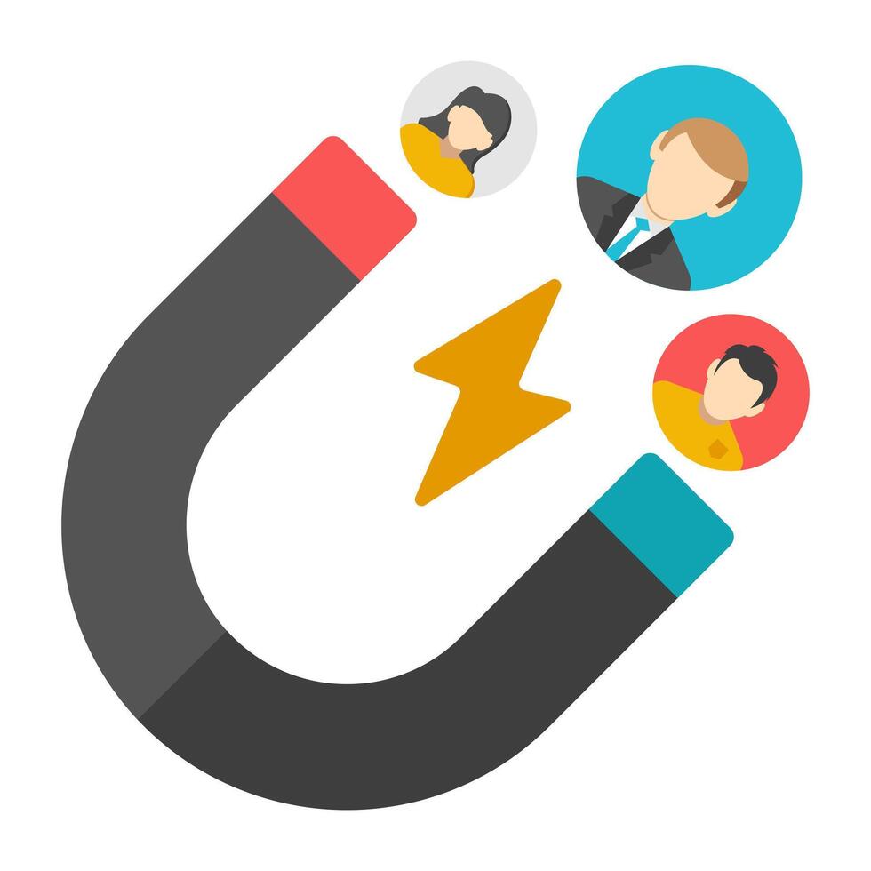 A beautiful design icon of attract customer vector