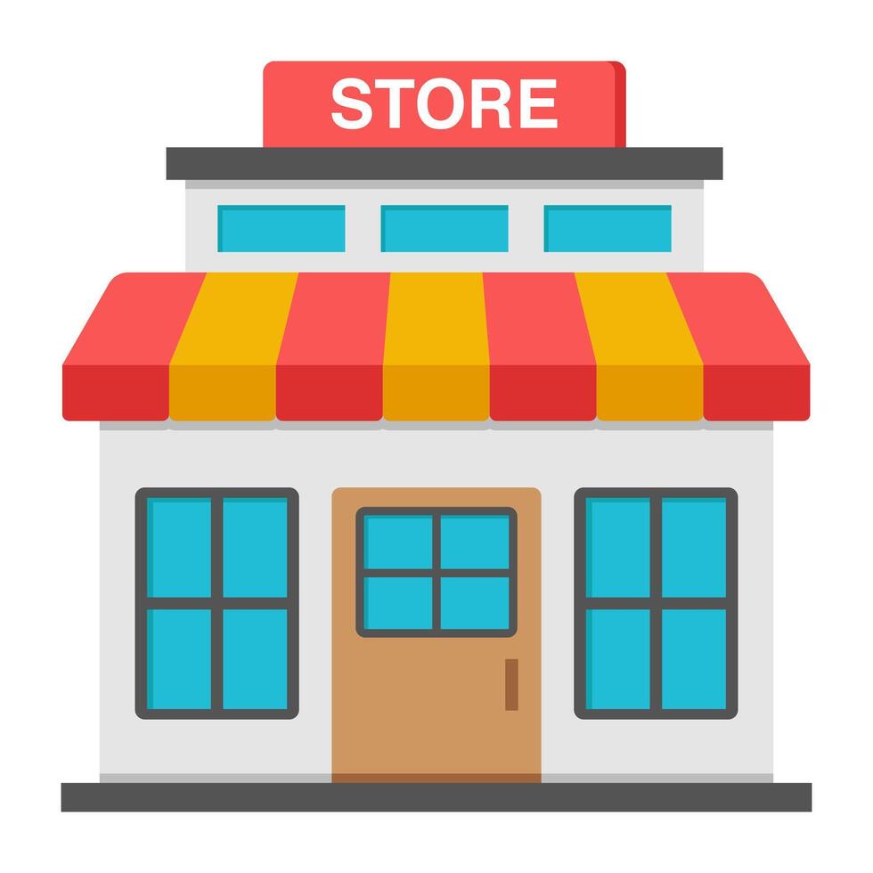 Creative design icon of store vector