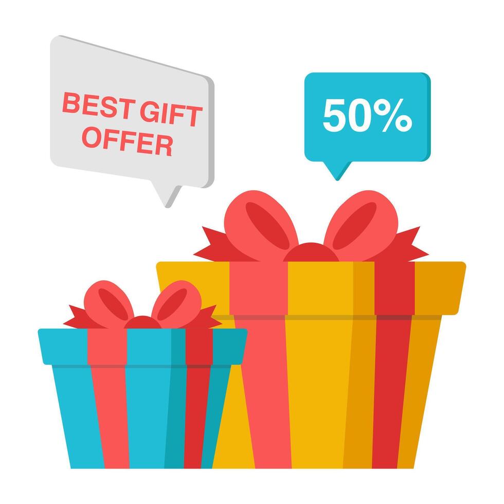 An icon design of presents vector