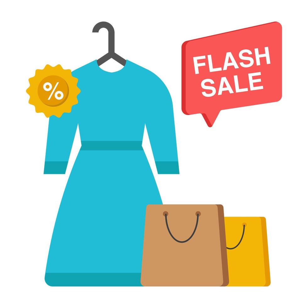 Modern design icon of flash sale vector