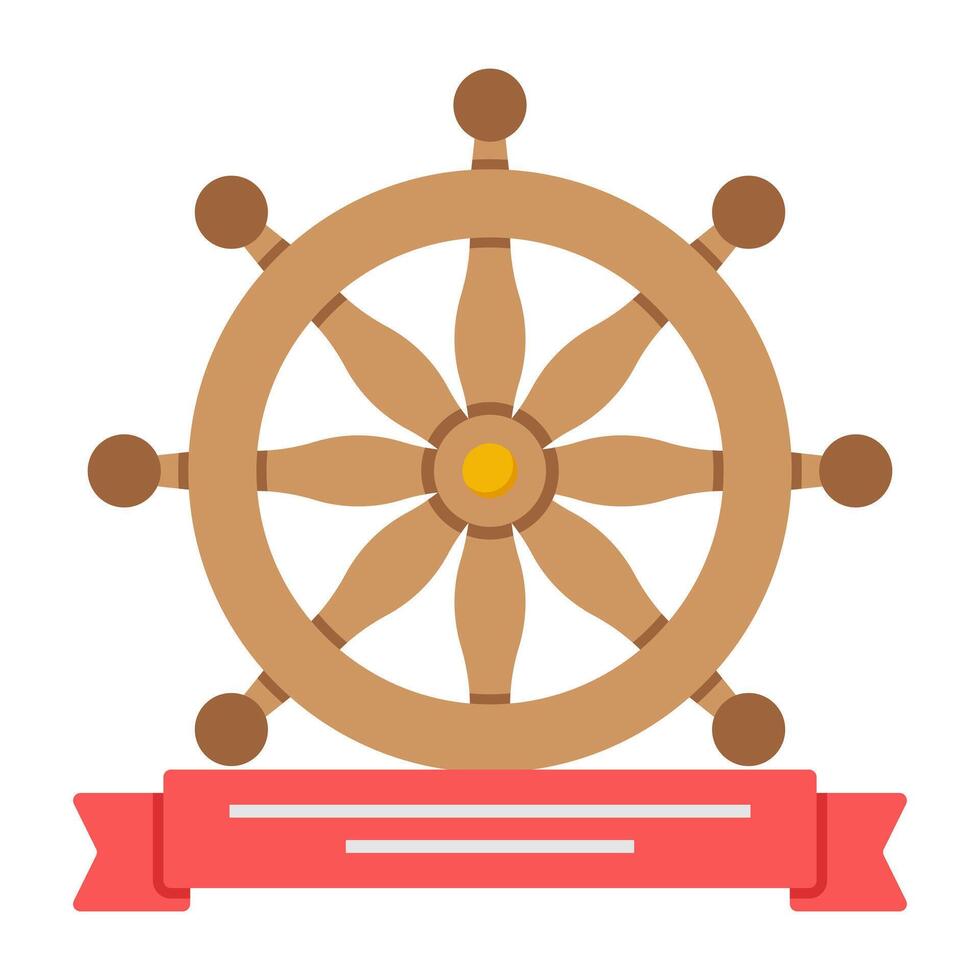 Premium download icon of boat helm vector