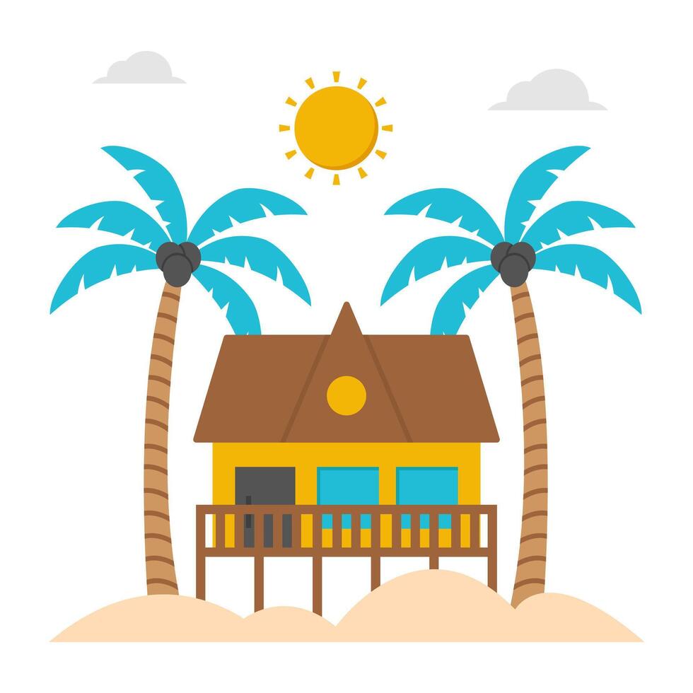 Perfect design icon of beach home building vector