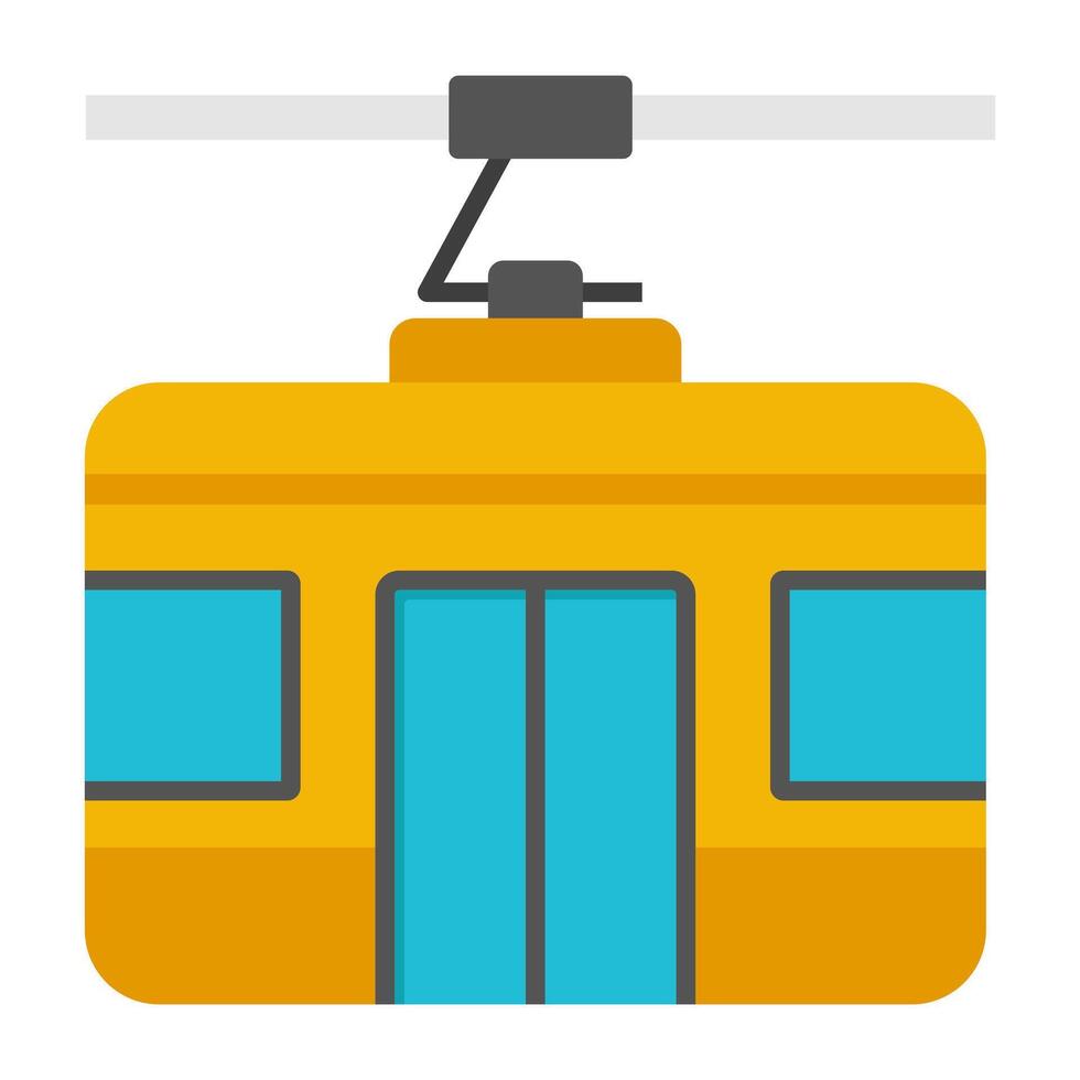 Creative design icon of cable car vector