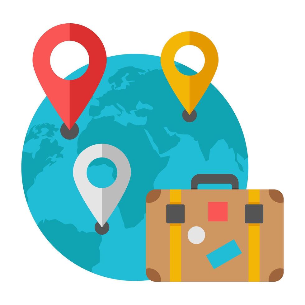 Premium design icon of global location vector