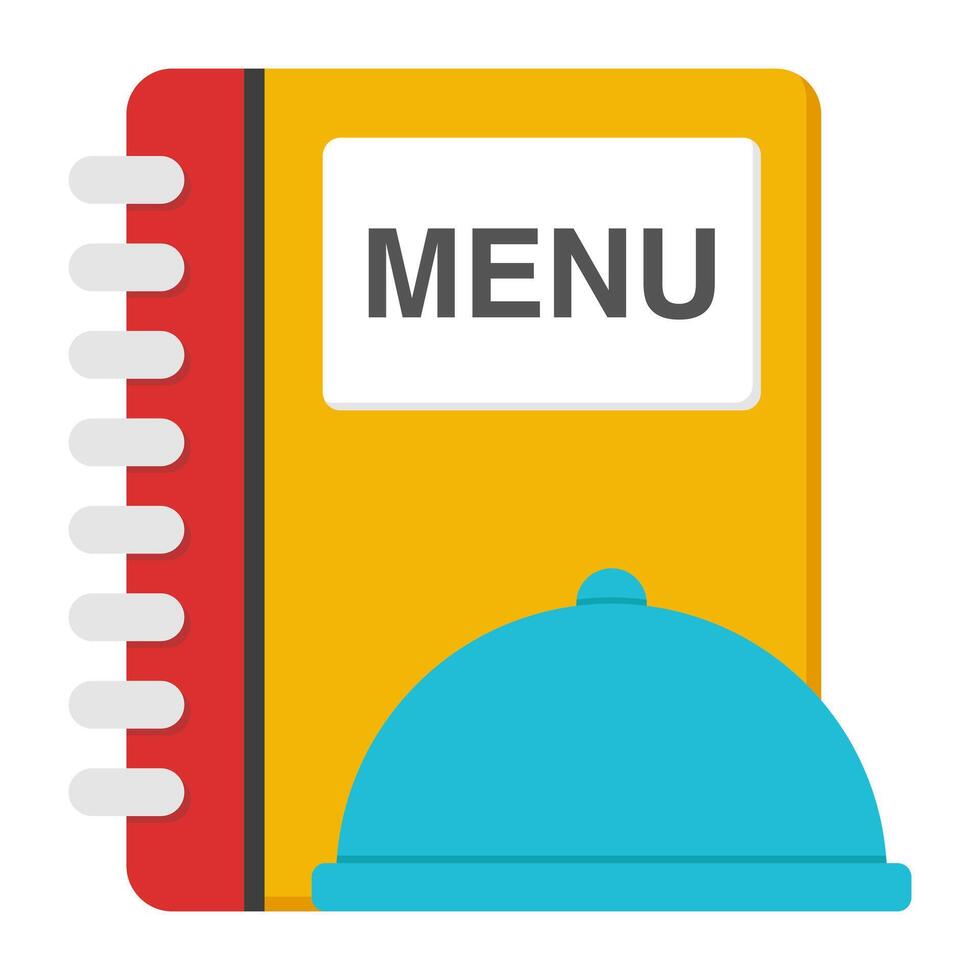 An icon design of menu book vector
