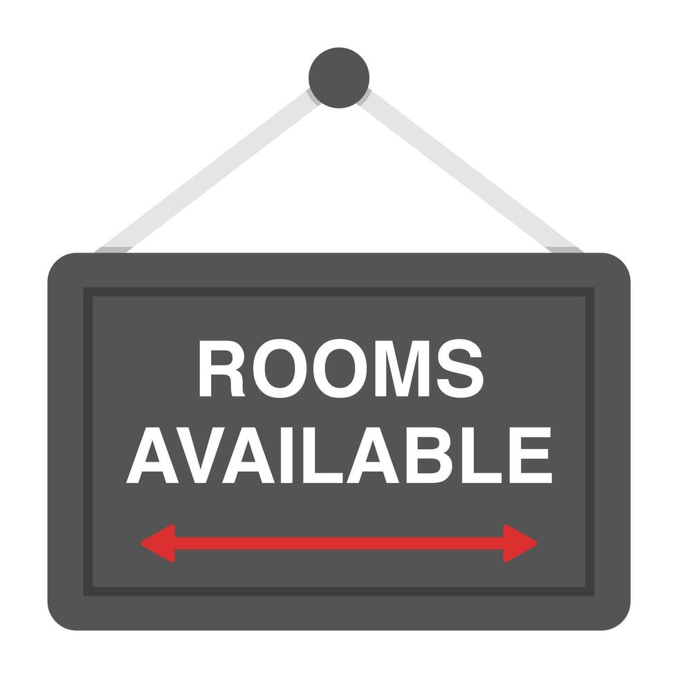 Modern design icon of room available board vector