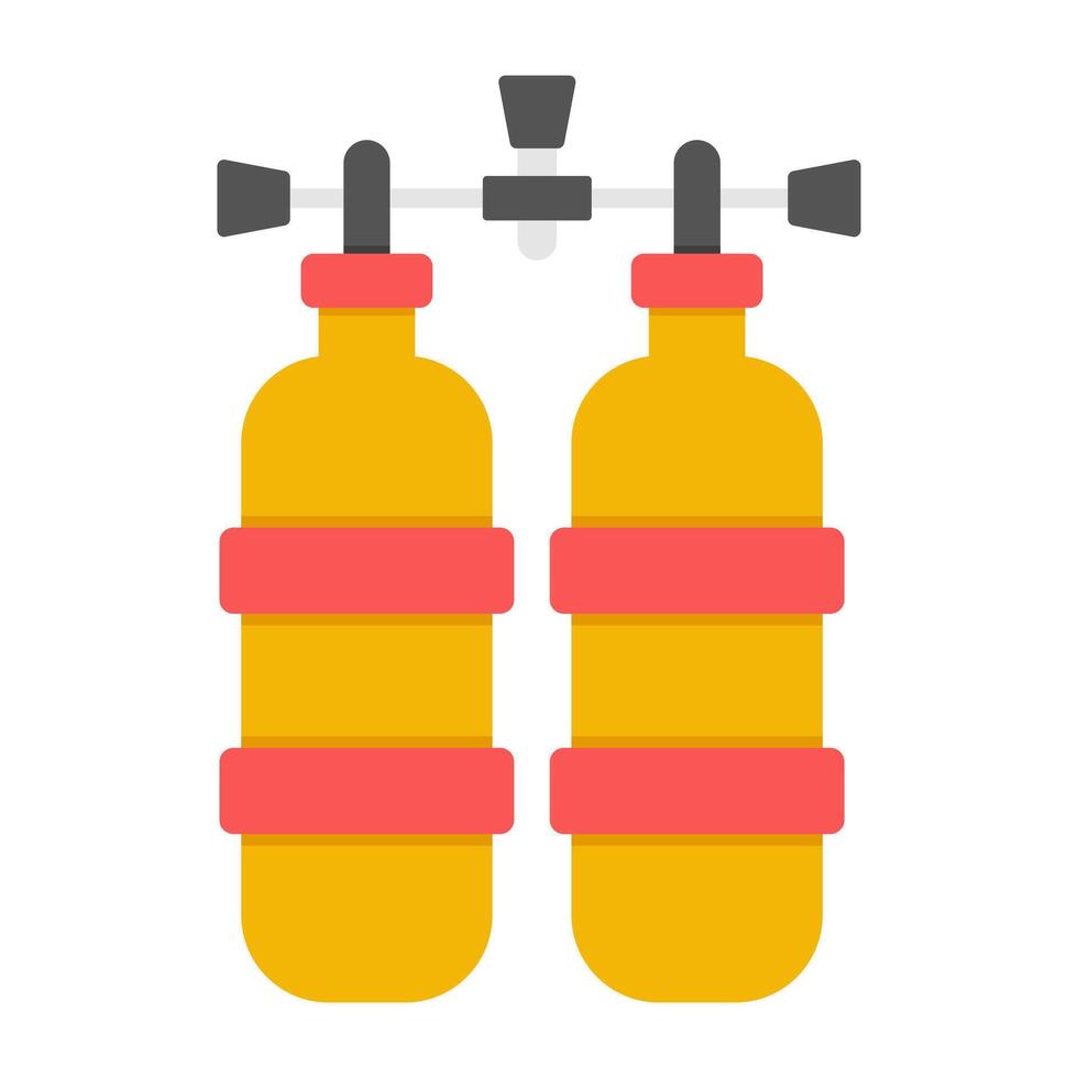 Trendy design of oxygen cylinders vector
